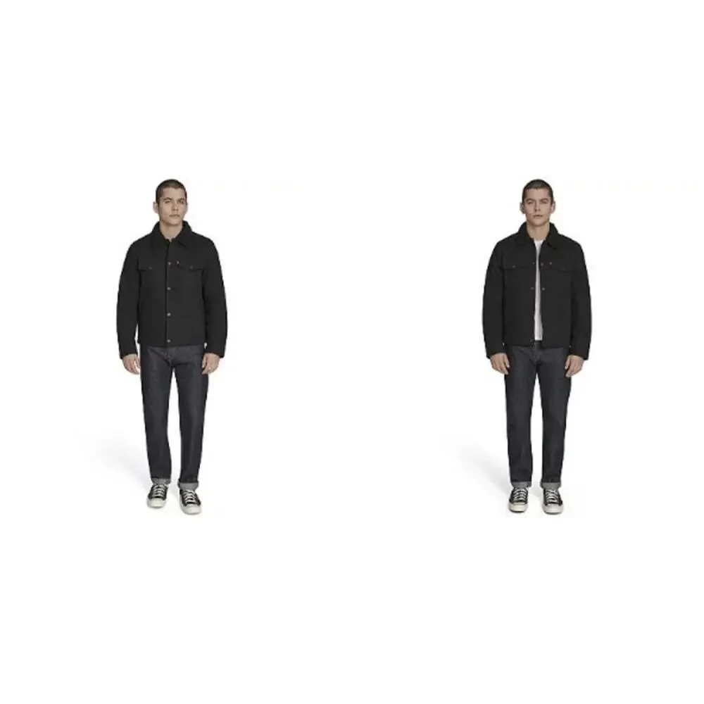 Men's‎ Levi's Black Sherpa Lined Trucker Jacket Size XL Black